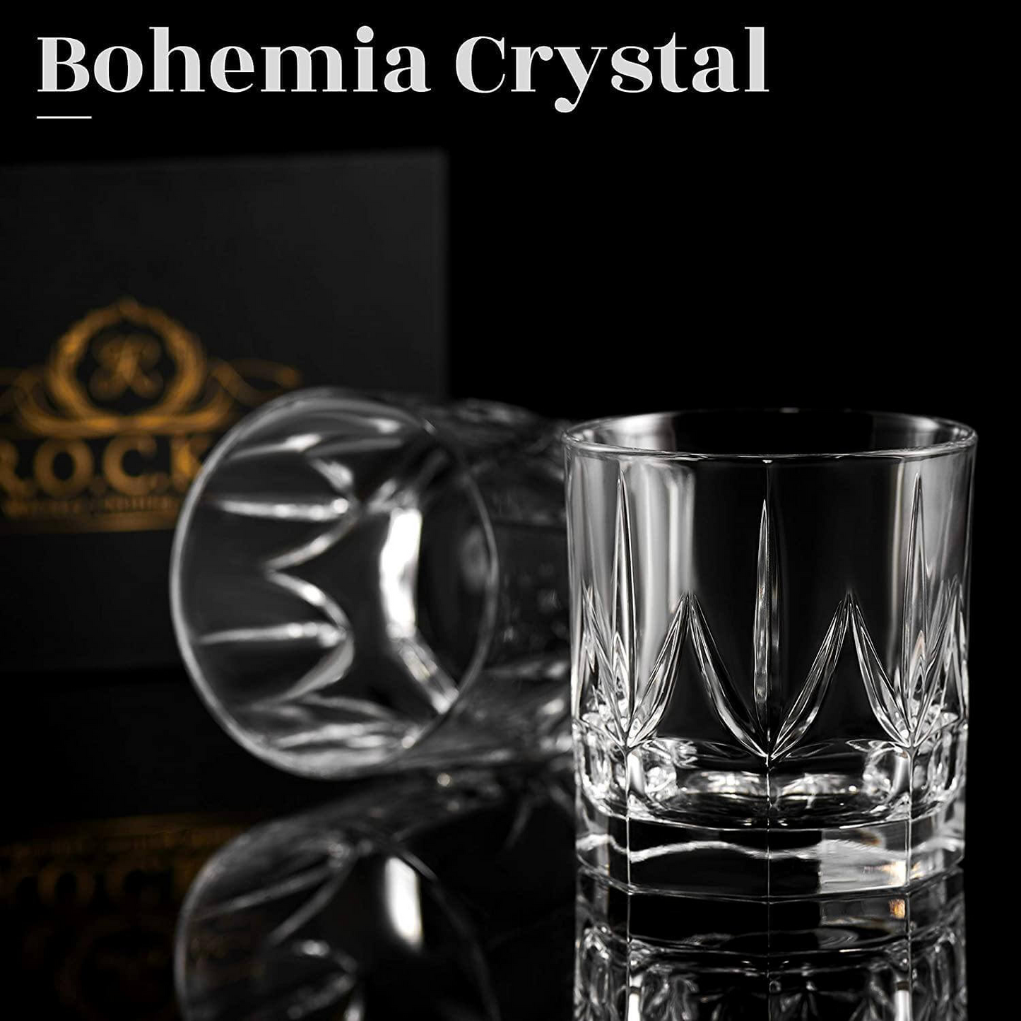 Crystal Whiskey Glasses - Set of 2 Imperial 12oz Tumblers | Eco-Friendly, Ultraclear Crystal