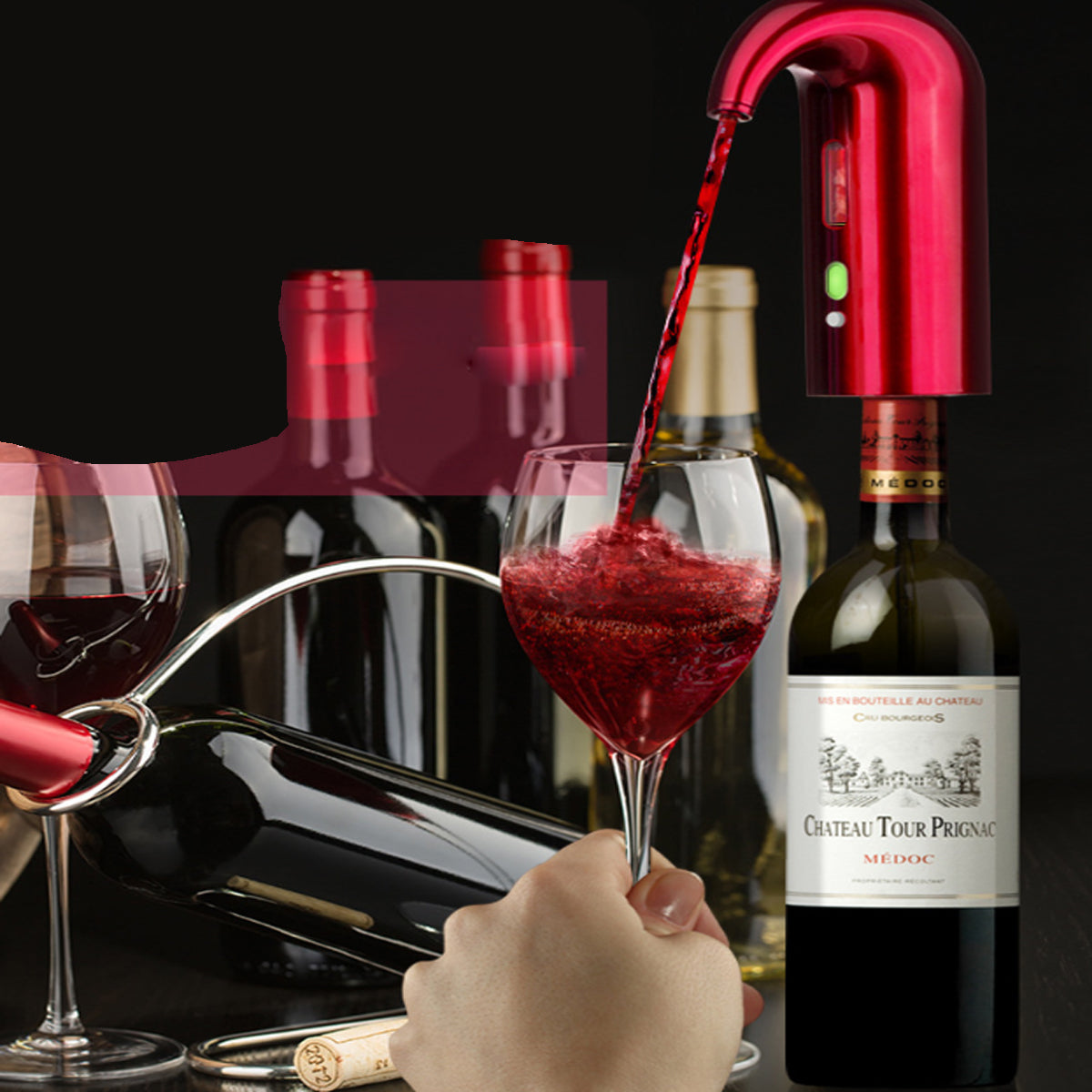 Wine On Tap Wine Oxygenator for Smoother Taste - Effortlessly Enhance Your Wine-Tasting Experience