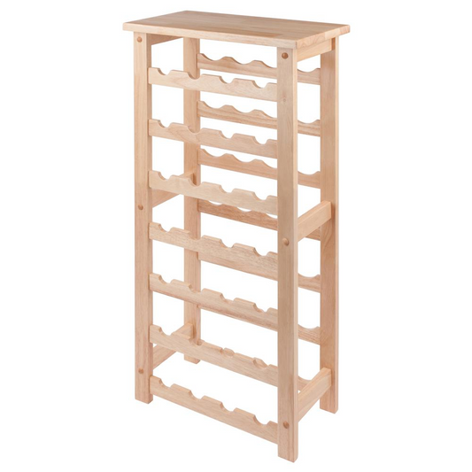 Napa Wine Rack - Elegant 28 Bottle Storage Solution | Solid Wood & Space-Saving Design