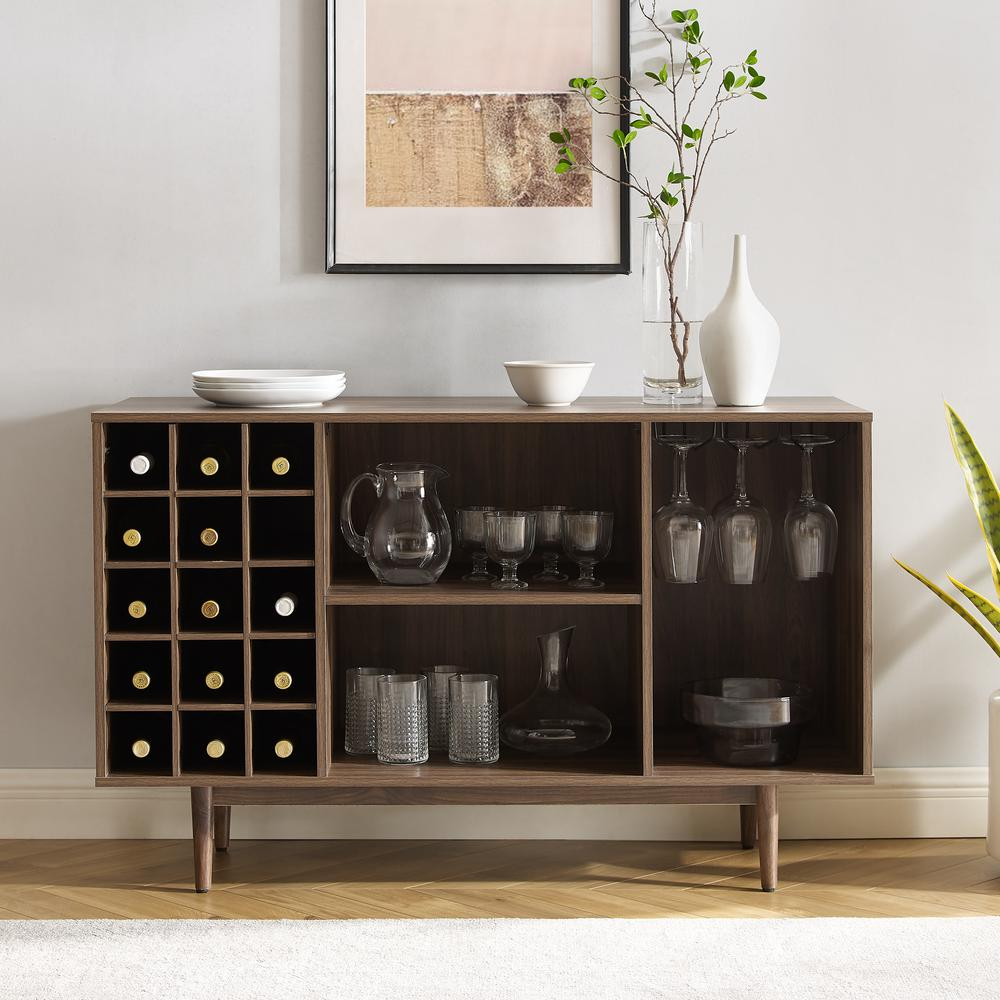 Liam Wine Storage Sideboard Walnut | Mid-Century Modern Design