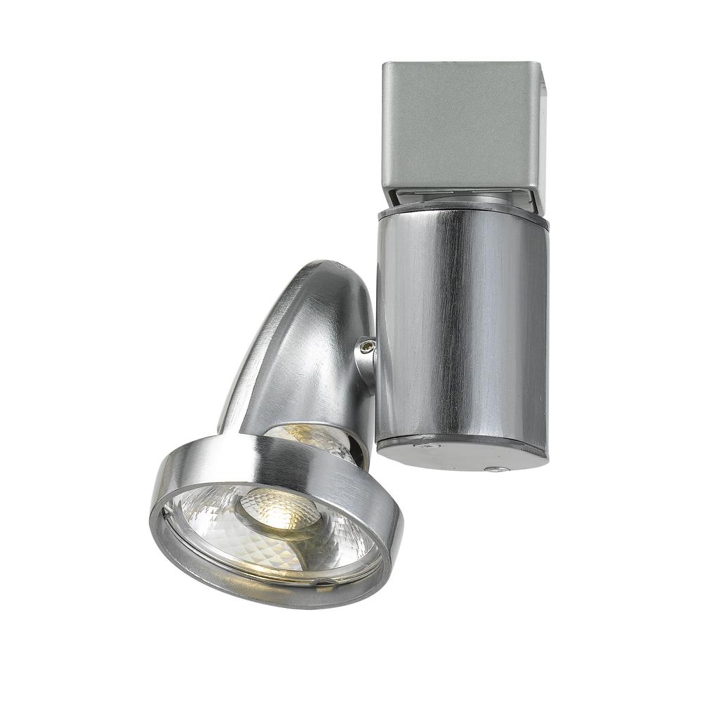 10W Integrated LED Track Fixture - 700 Lumen, 3300K, Brushed Steel Finish