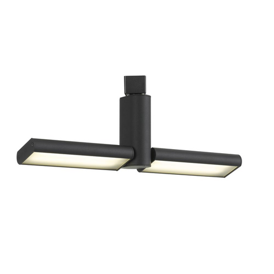 35W Integrated LED Track Fixture - Lumen 2850, 4000K | Black Metal Track Head