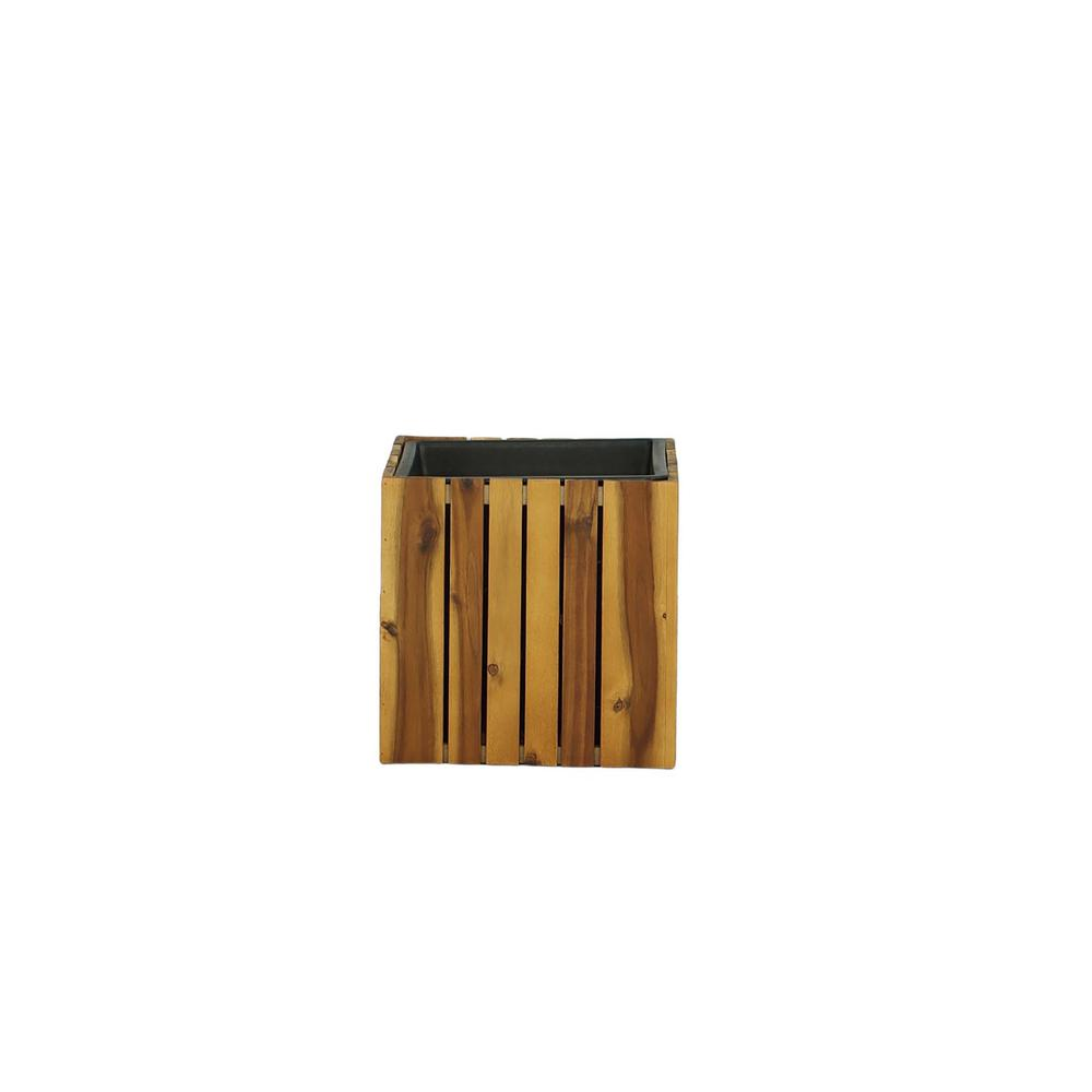 Square Planter, Natural - Enhance Your Garden with This Delightful Wooden Planter