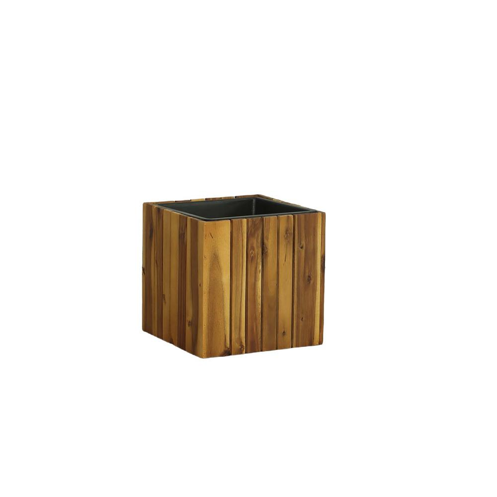 Square Planter, Natural - Enhance Your Garden with This Delightful Wooden Planter