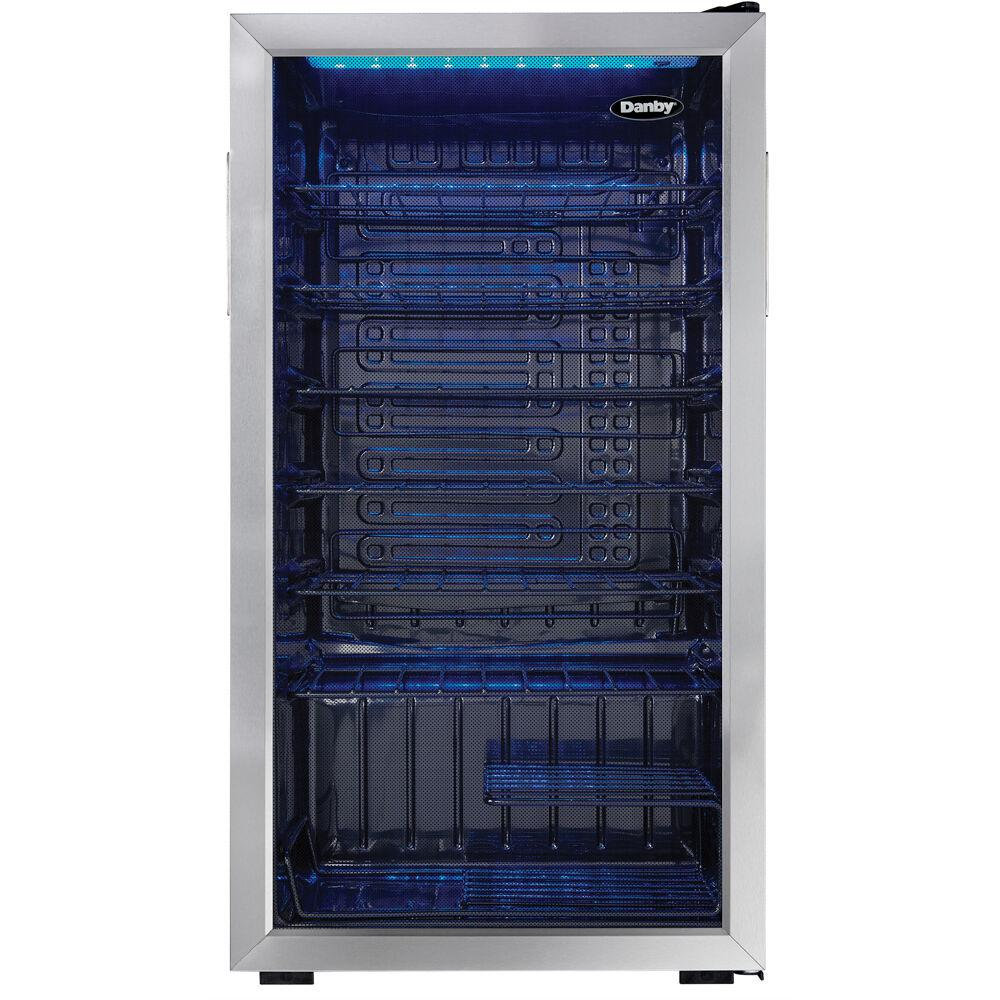 36 Bottle Wine Cooler with Interior Blue LED Lighting & Wire Shelves - Danby