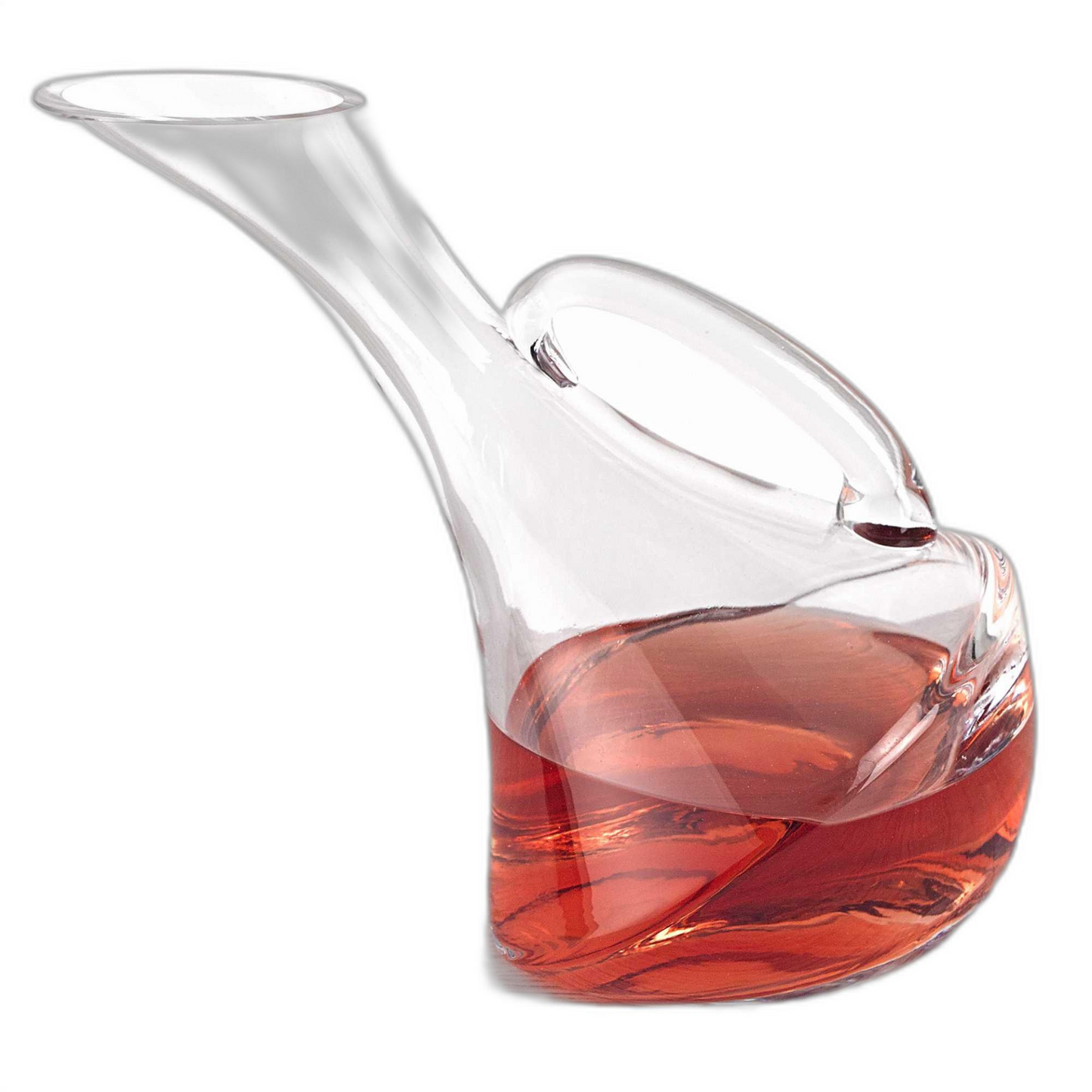 Elegant Mouth Blown Glass Wine Carafe - 32 Oz | Handcrafted Excellence