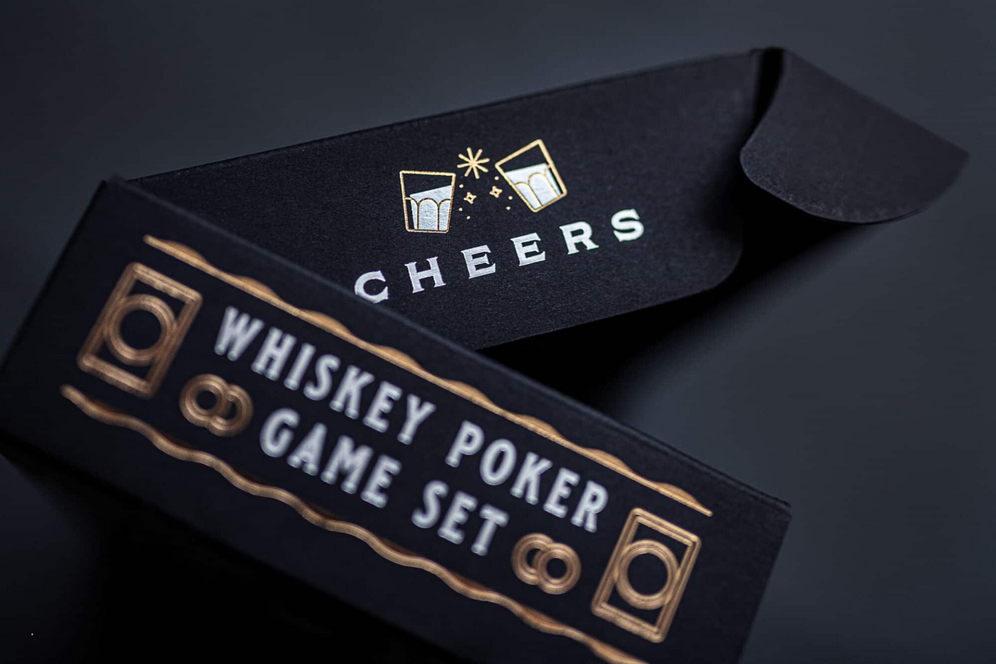 Whiskey Poker Game Set - Premium Travel Pack with Poker Chips and Whiskey Poker Cards