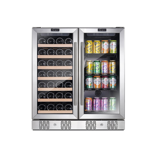 Empava BR04D Dual Zone Wine & Beverage Cooler Fridge - Quiet, Efficient, and Versatile