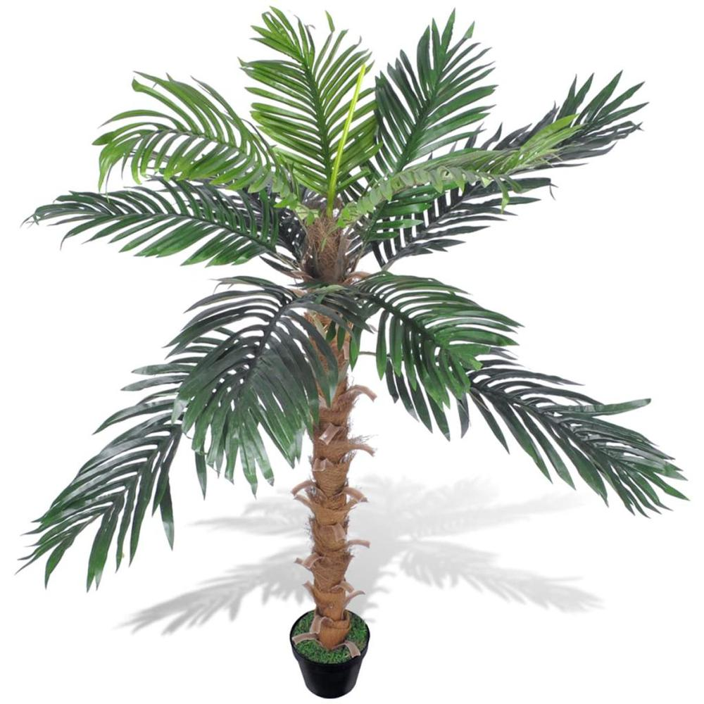 Artificial Plant Coconut Palm Tree with Pot 55" | Lifelike Indoor/Outdoor Décor