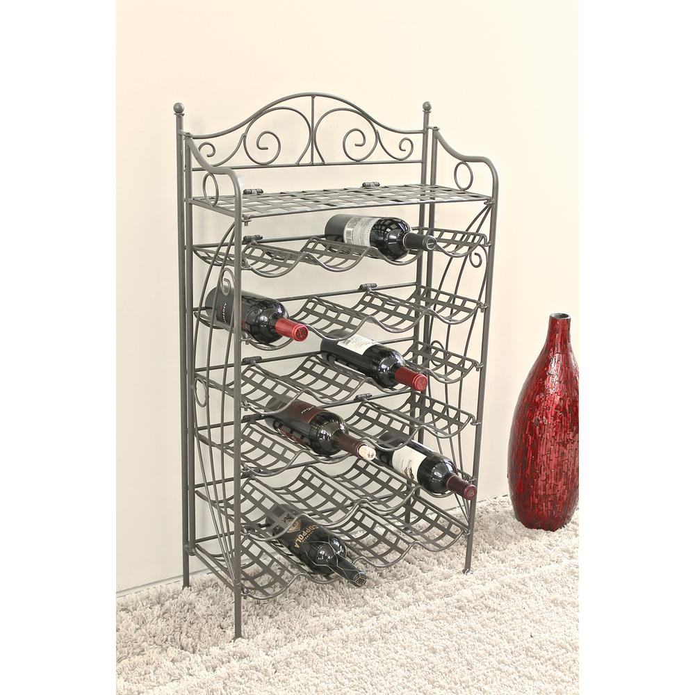 Iron 24-Bottle Wine Rack - Elegant and Functional | Perfect Home Decor Addition