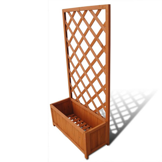 Trellis Planter 2' 4" x 11.8" x 4' 5" | Durable Wood Planter with Built-in Trellis