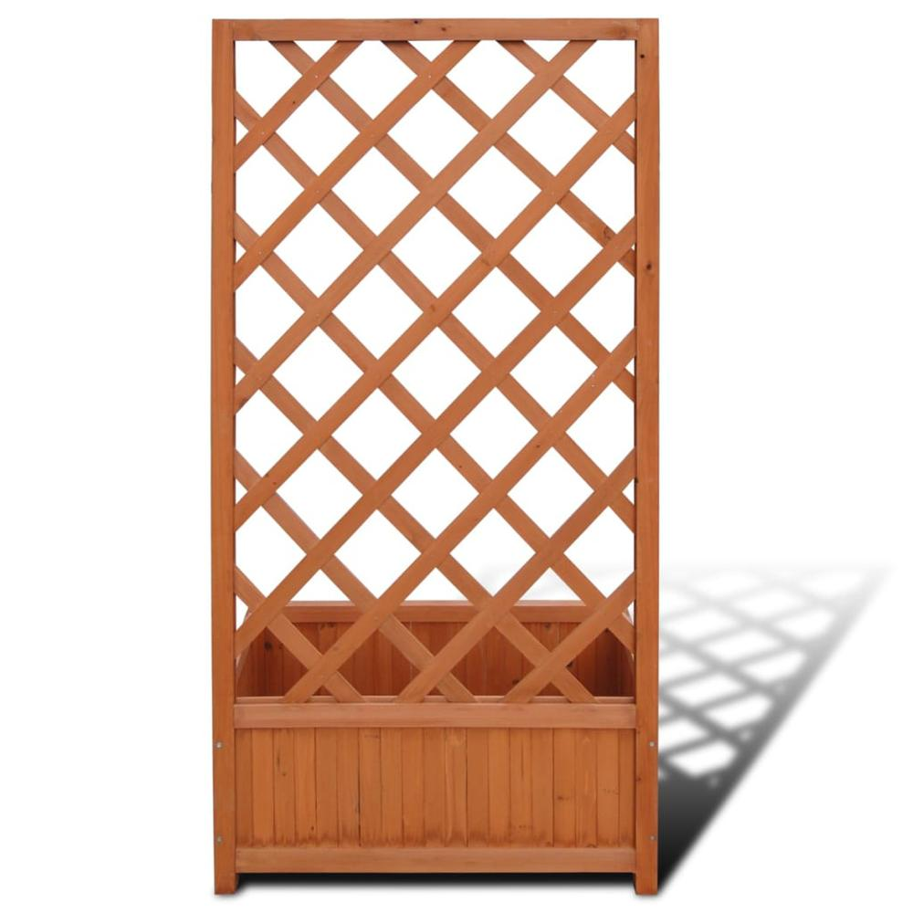 Trellis Planter 2' 4" x 11.8" x 4' 5" | Durable Wood Planter with Built-in Trellis