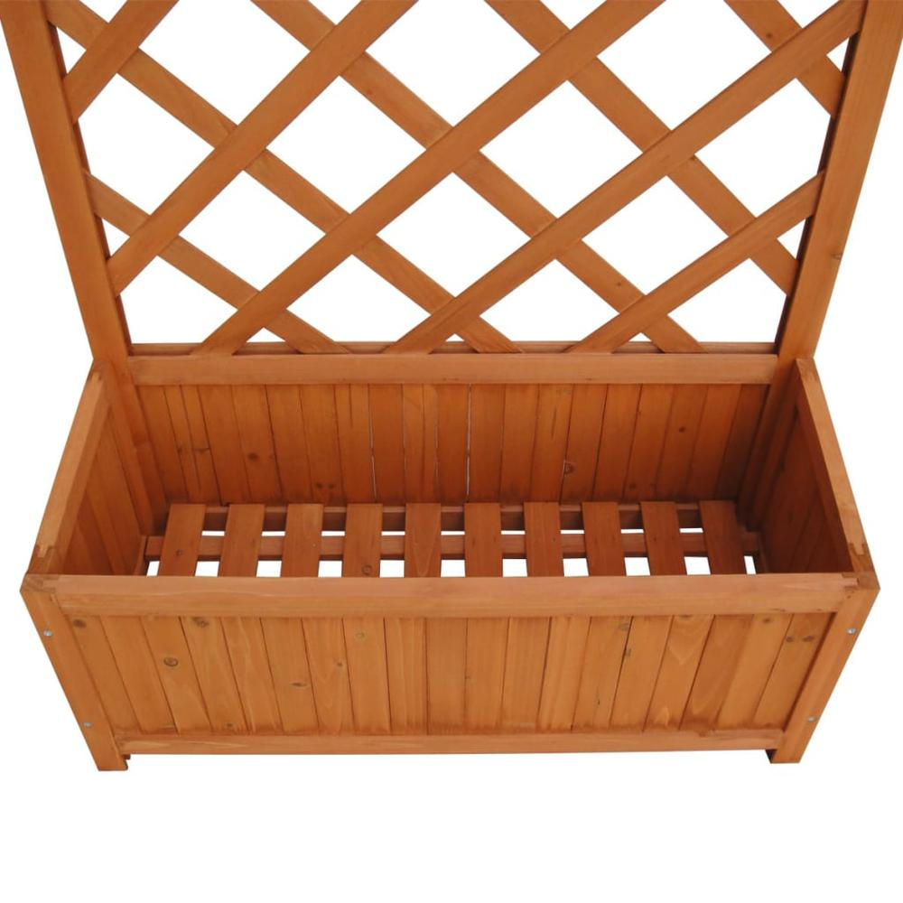 Trellis Planter 2' 4" x 11.8" x 4' 5" | Durable Wood Planter with Built-in Trellis