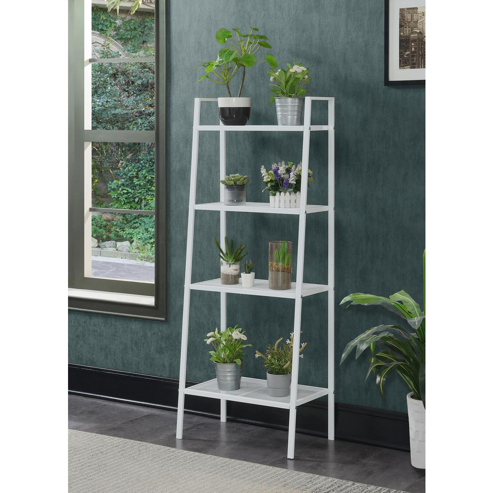 Designs2Go 4 Tier Metal Plant Stand White – Stylish & Durable Plant Display Shelves