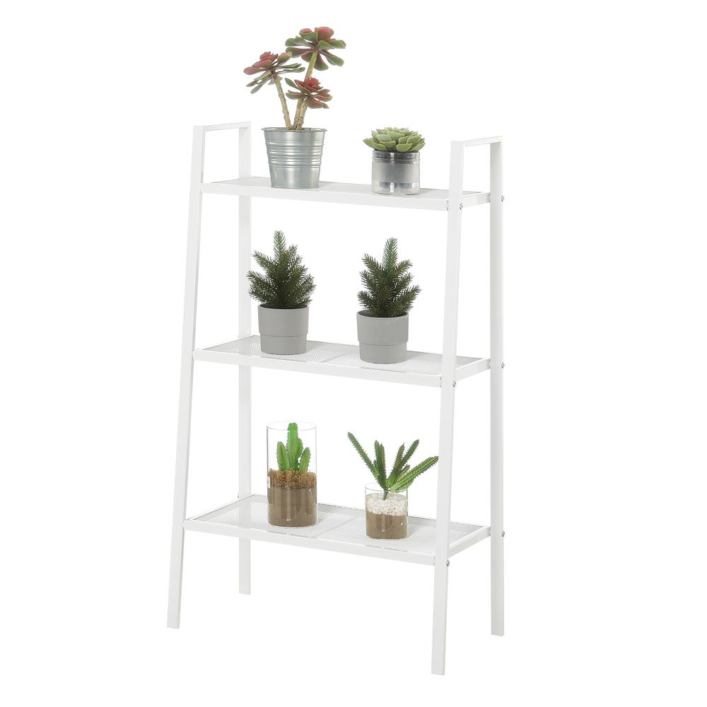 Designs2Go 3 Tier Metal Plant Stand in White – Elegant and Durable Plant Display Solution