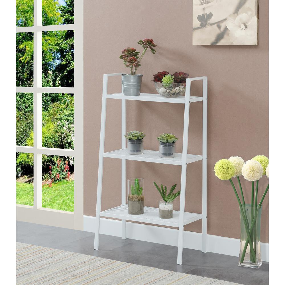 Designs2Go 3 Tier Metal Plant Stand in White – Elegant and Durable Plant Display Solution