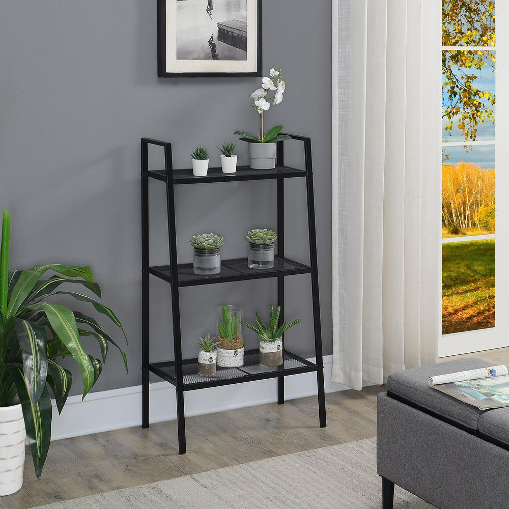 Designs2Go 3 Tier Metal Plant Stand Black - Multi Purpose Plant Display