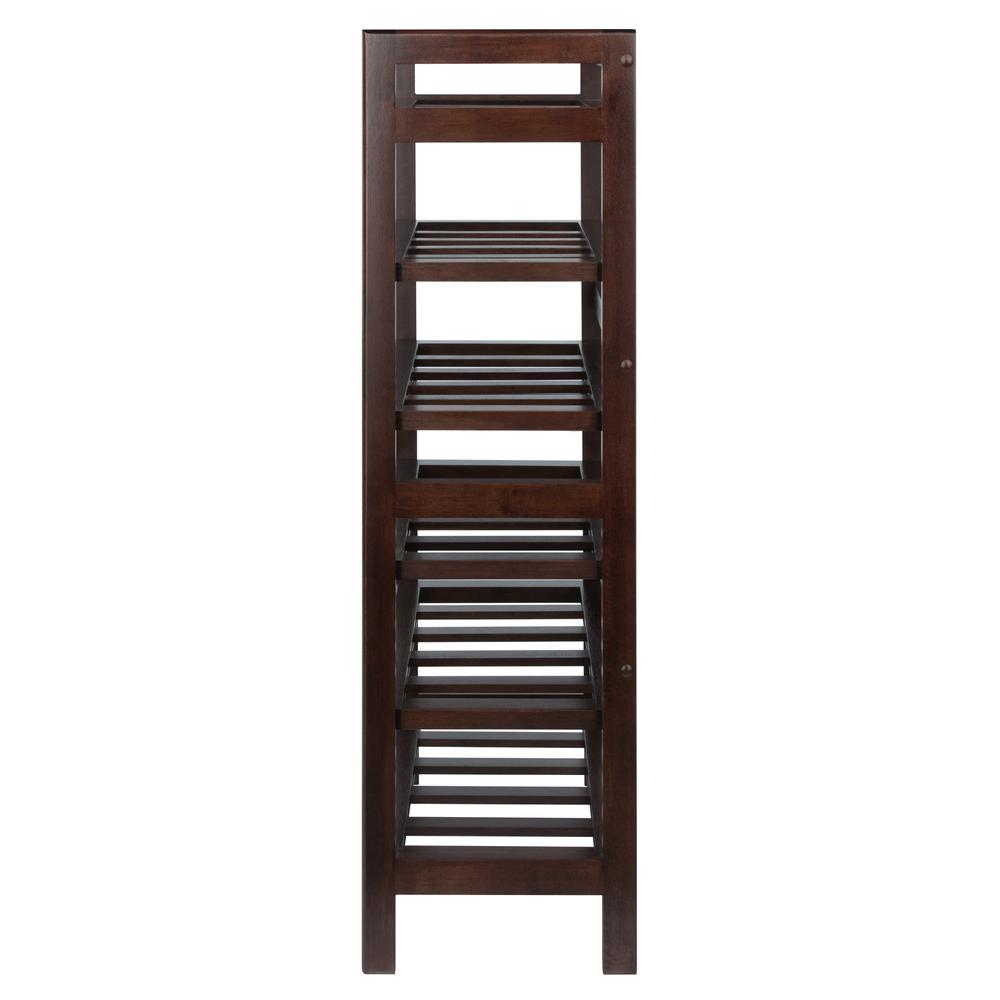 Silvi Wine Rack for 30 Bottles - 6-Tier Solid & Composite Wood in Walnut Finish