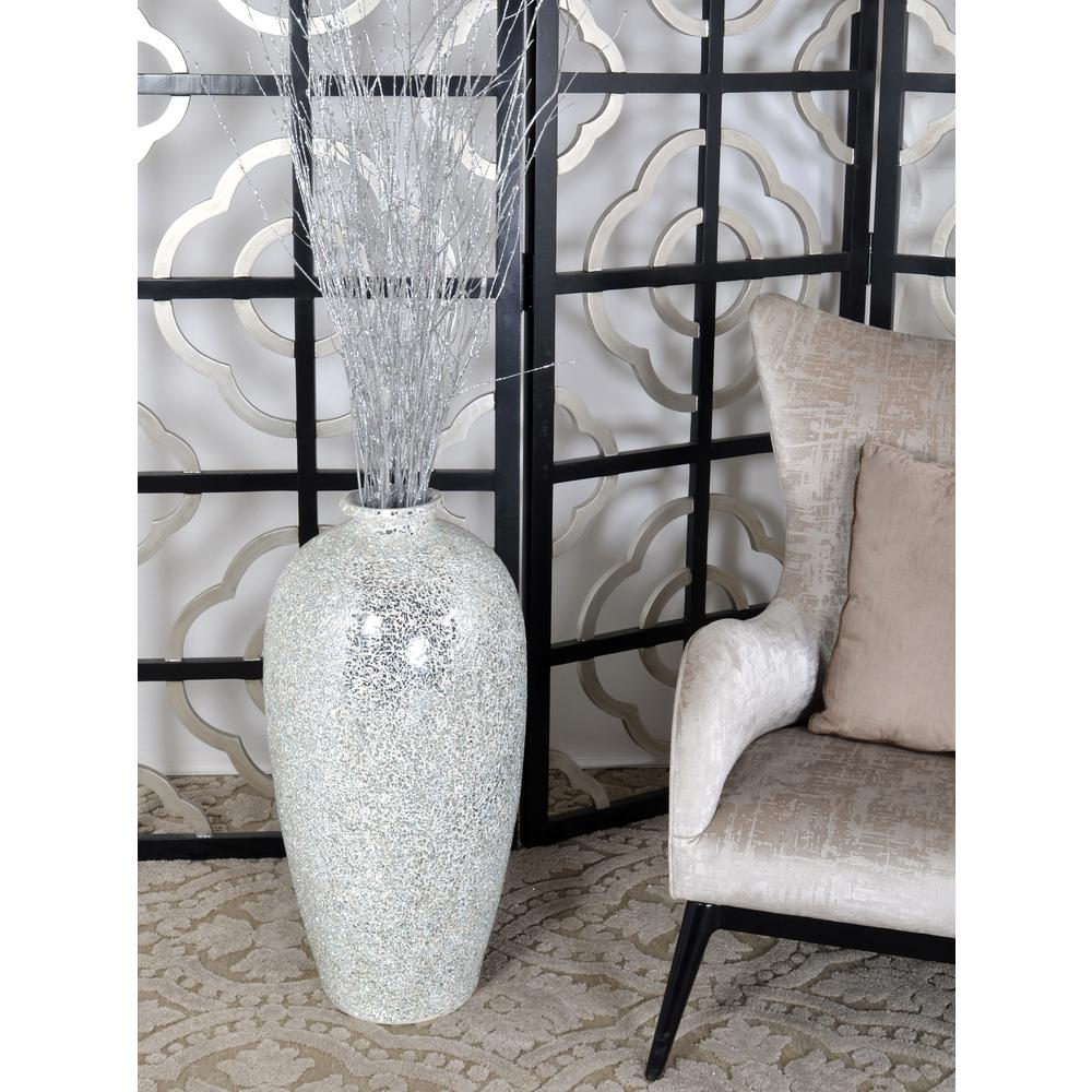 Brilliant Nilexus Vase - 32.5 Inches Tall | Glamorous Polyresin Micro Mosaic Vase