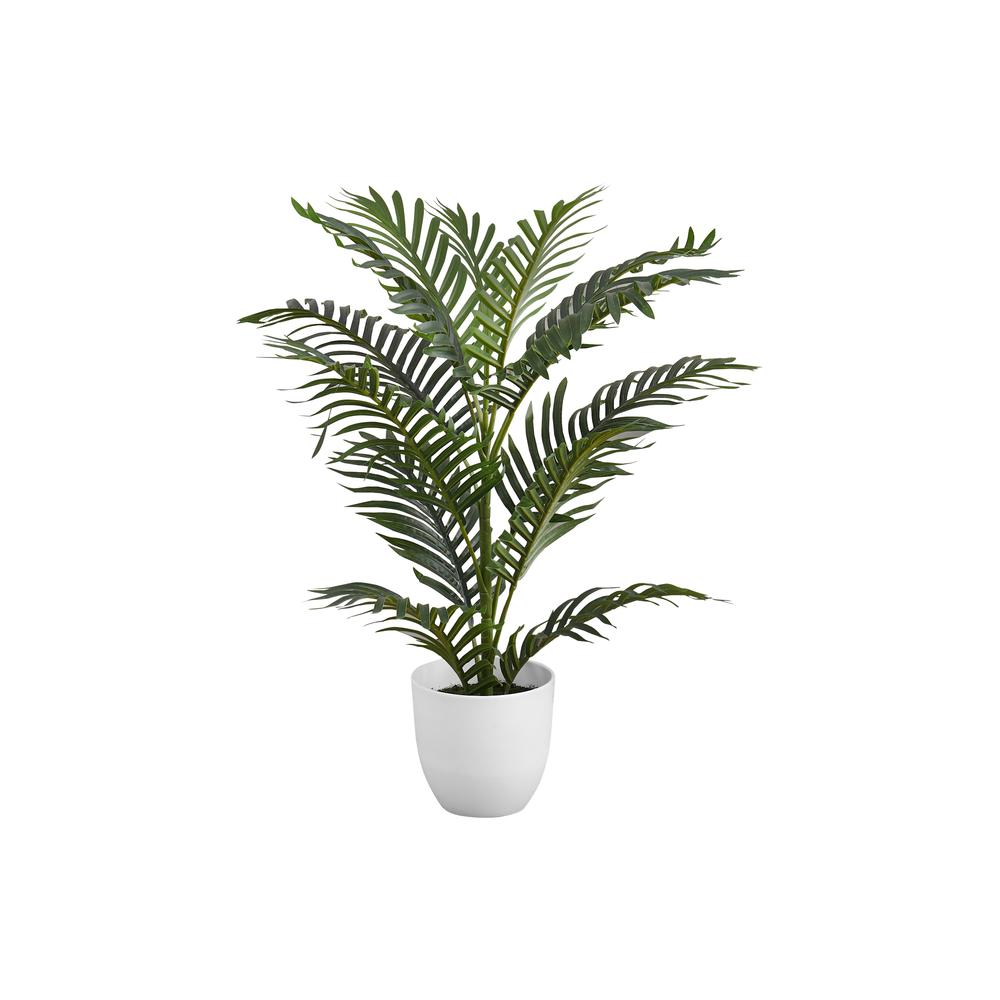 Artificial Plant, 28" Tall Palm Tree Indoor Faux Fake Floor Greenery