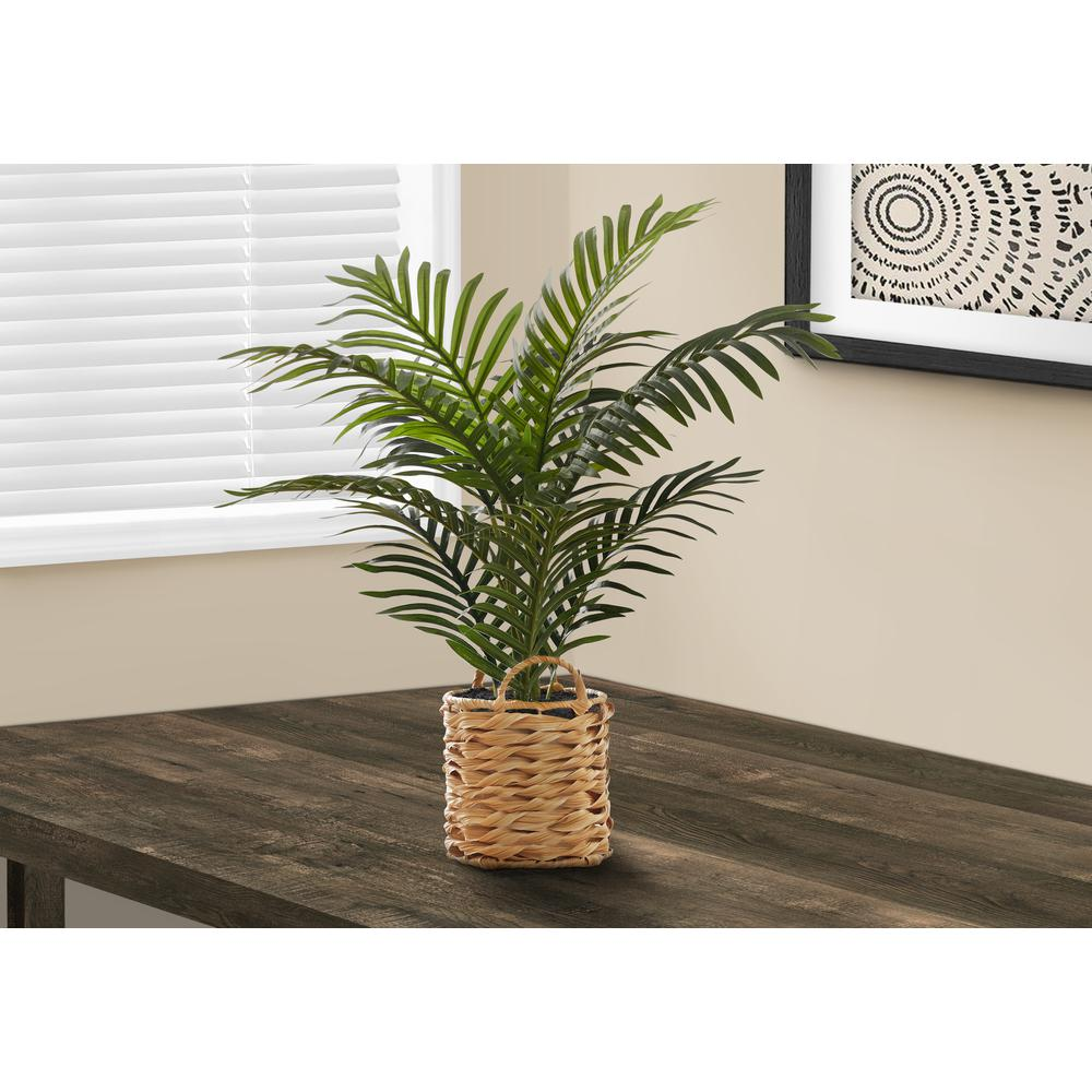 Artificial Plant, 24" Tall, Palm, Indoor, Faux, Fake, Table, Floor, Greenery