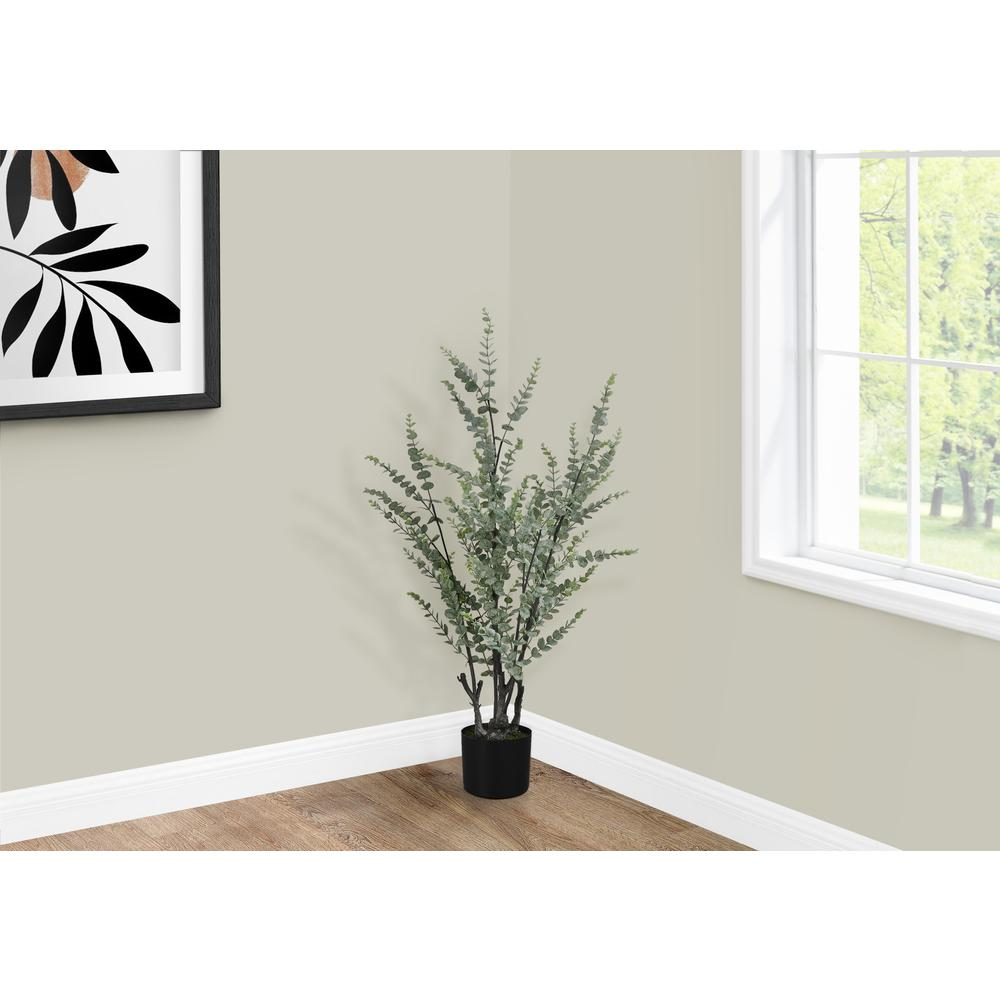 Stylish 44" Tall Artificial Eucalyptus Tree - Indoor Faux Plant with Realistic Leaves