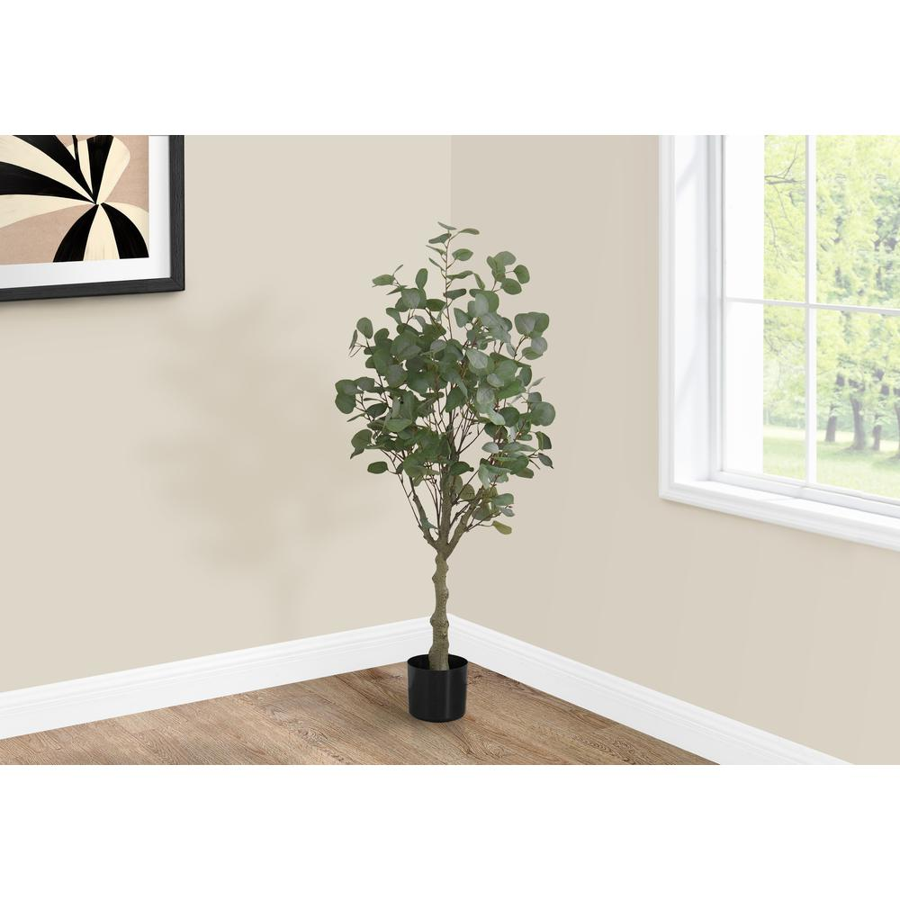 Artificial Plant, 46" Tall, Eucalyptus Tree | Indoor Faux Fake Floor Decor