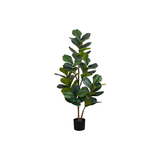 Artificial Plant, 49" Tall Fiddle Tree, Indoor, Faux, Fake, Floor, Greenery