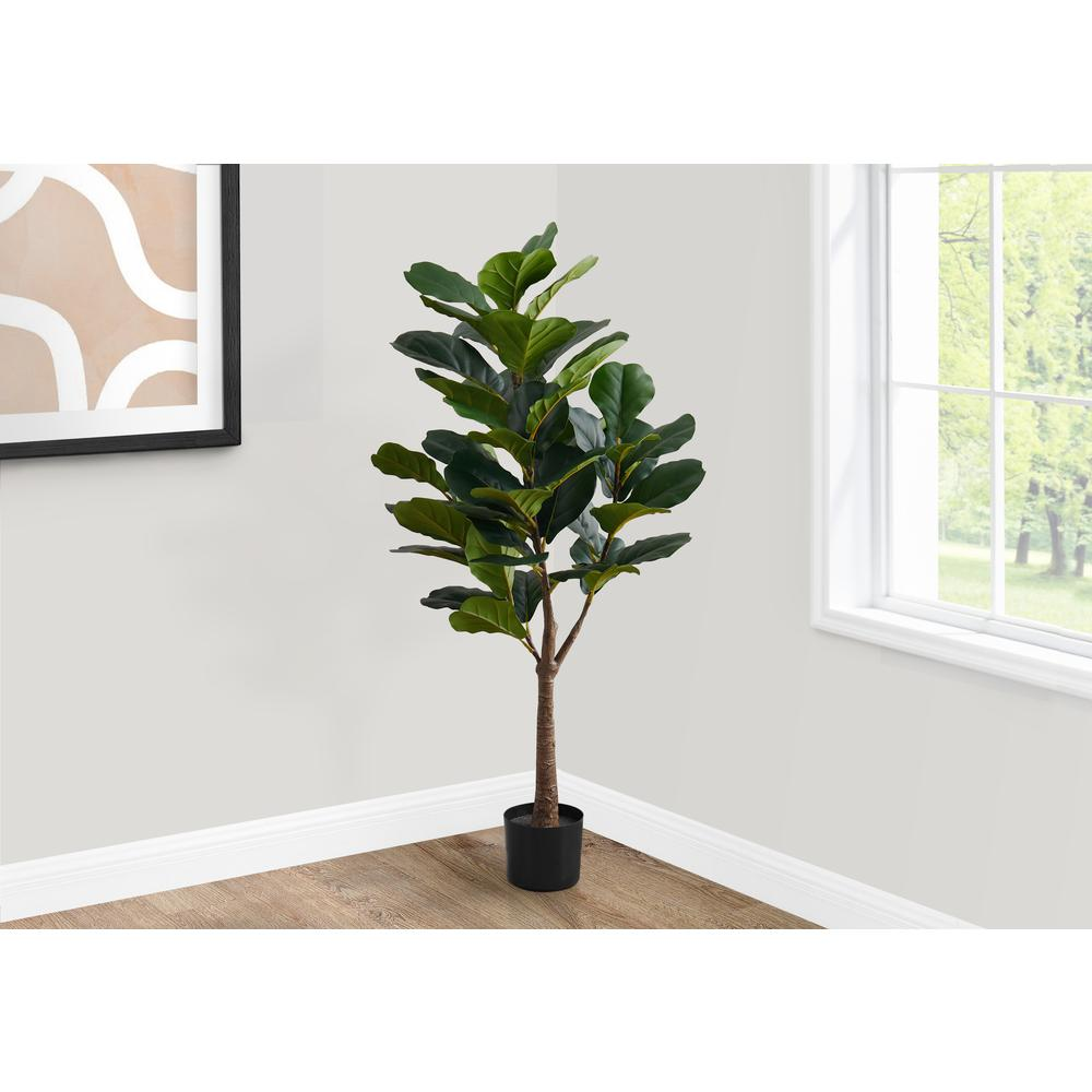 Artificial Plant, 47 Tall, Fiddle Tree, Indoor, Faux, Fake, Floor, Greenery