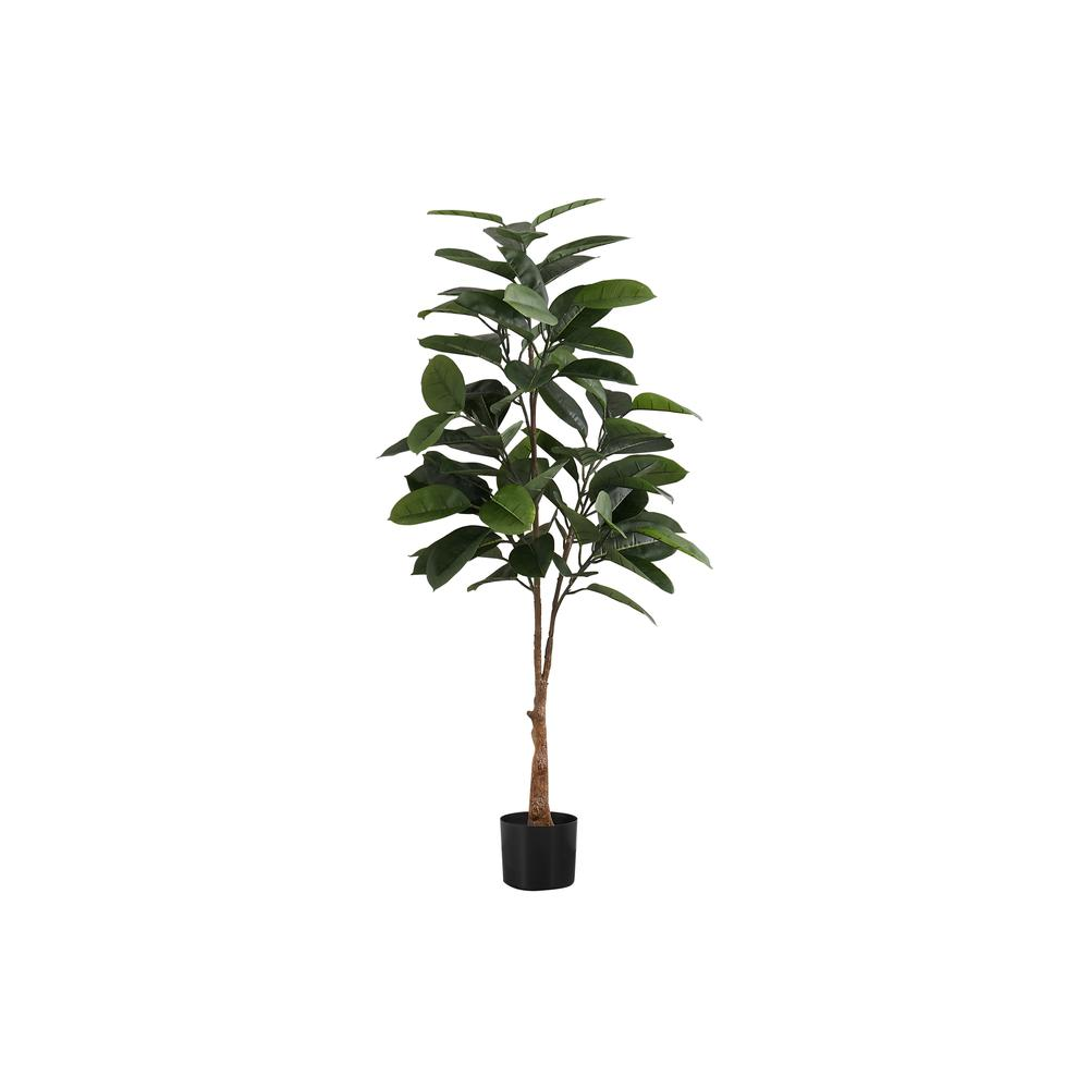 Artificial Plant, 52" Tall Rubber Tree, Indoor, Faux, Fake, Floor, Greenery