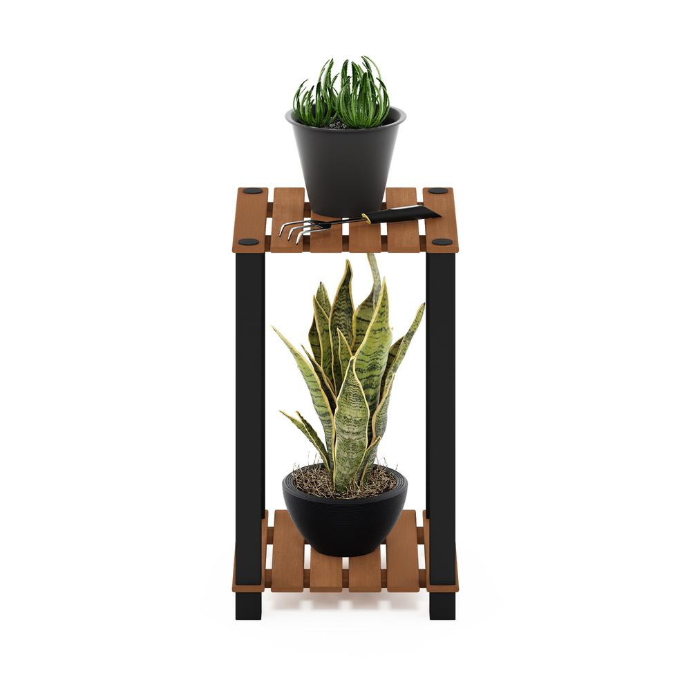 Pangkor 2-Tier Turn-N-Tube Indoor Outdoor Plant Shelf Wood Side Table