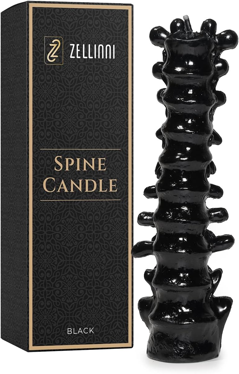 Zellinni Spine Candle - Spinal Cord Bone Decor for Bedroom Goth Candle Living Room