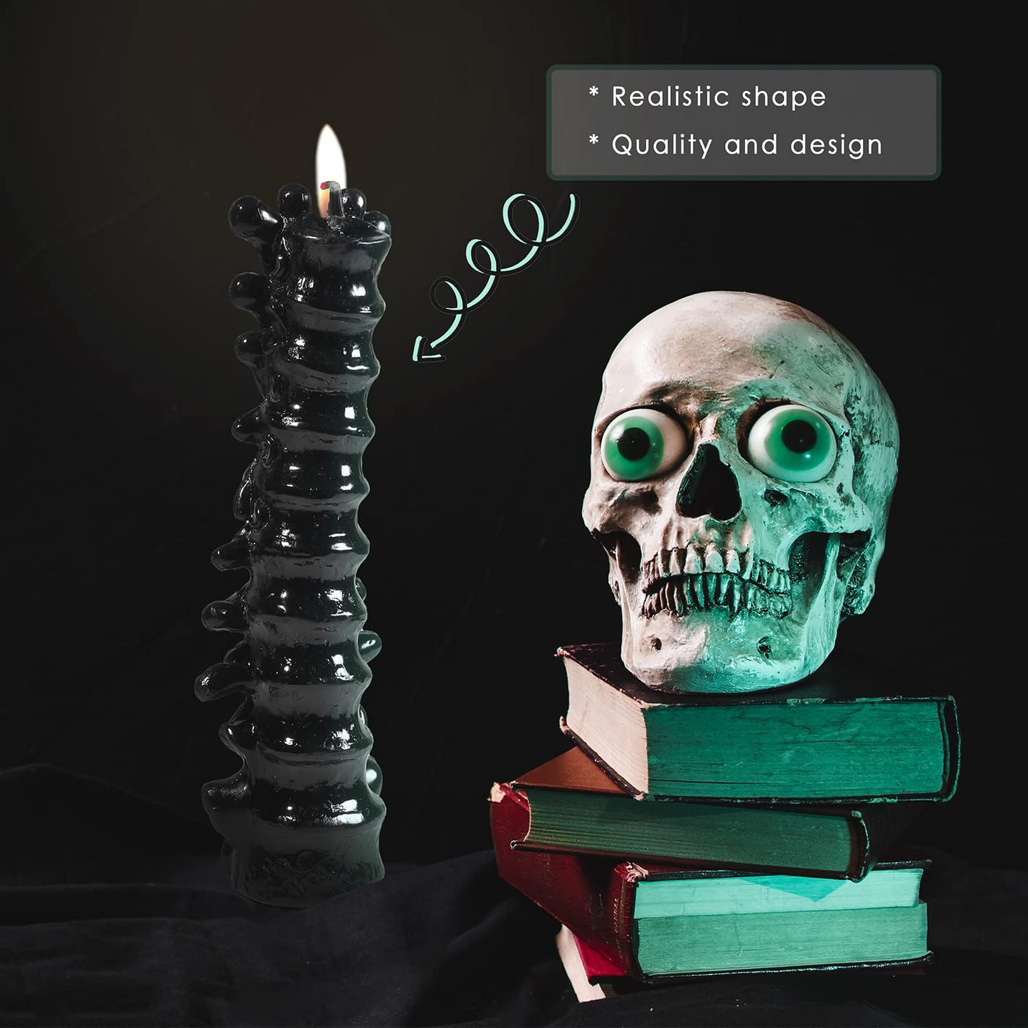 Zellinni Spine Candle - Spinal Cord Bone Decor for Bedroom Goth Candle Living Room