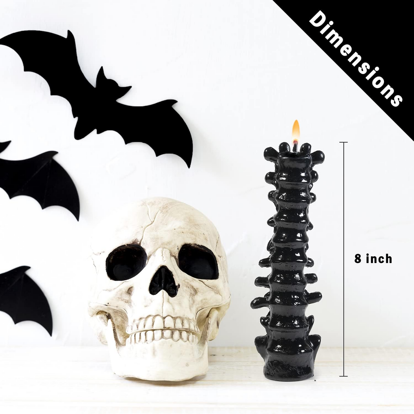 Zellinni Spine Candle - Spinal Cord Bone Decor for Bedroom Goth Candle Living Room