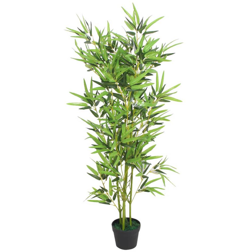 Artificial Bamboo Plant with Pot 47.2" Green - Lifelike Indoor Decoration