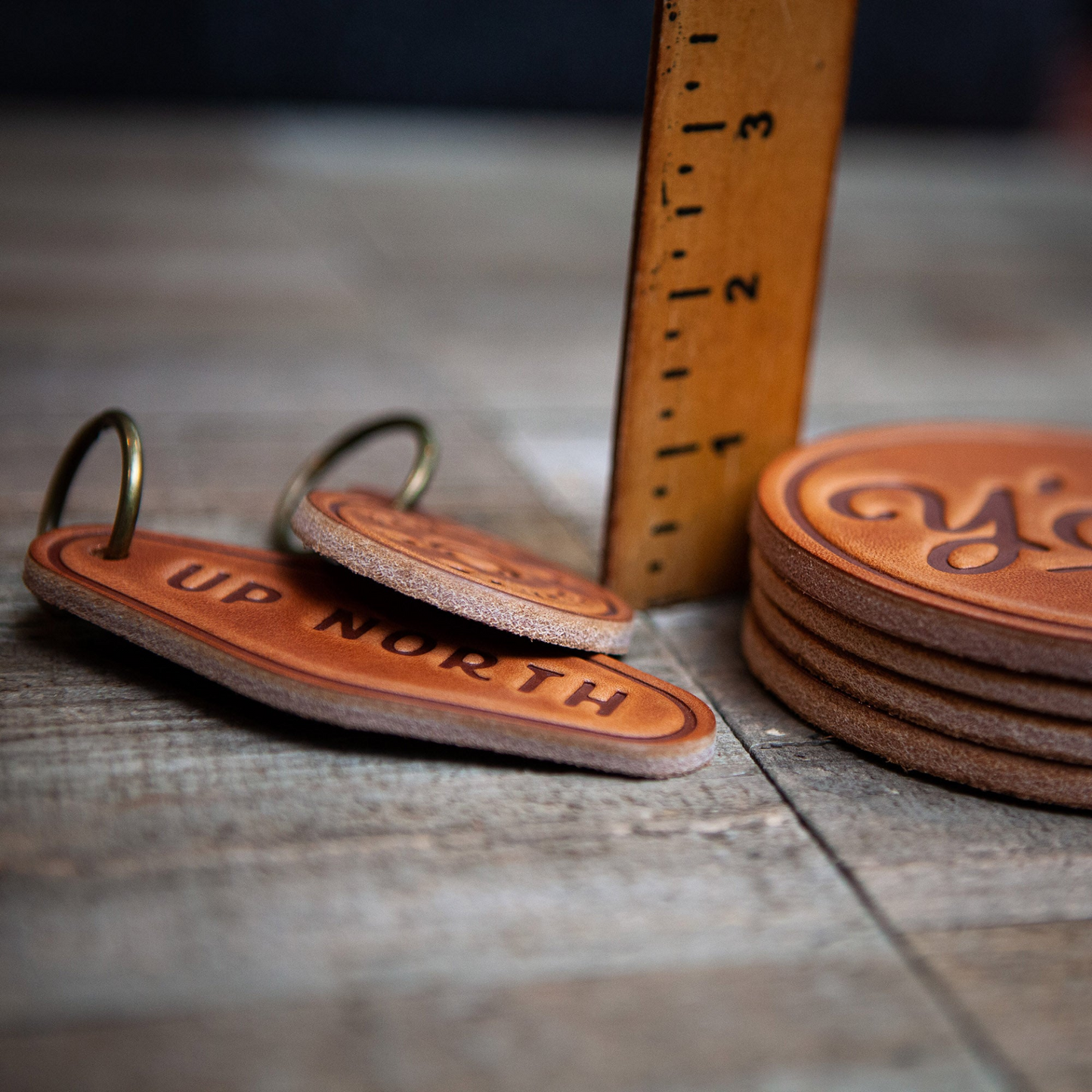 It's Wine O'clock Leather Coaster – Premium Handcrafted Leather Coaster 4"