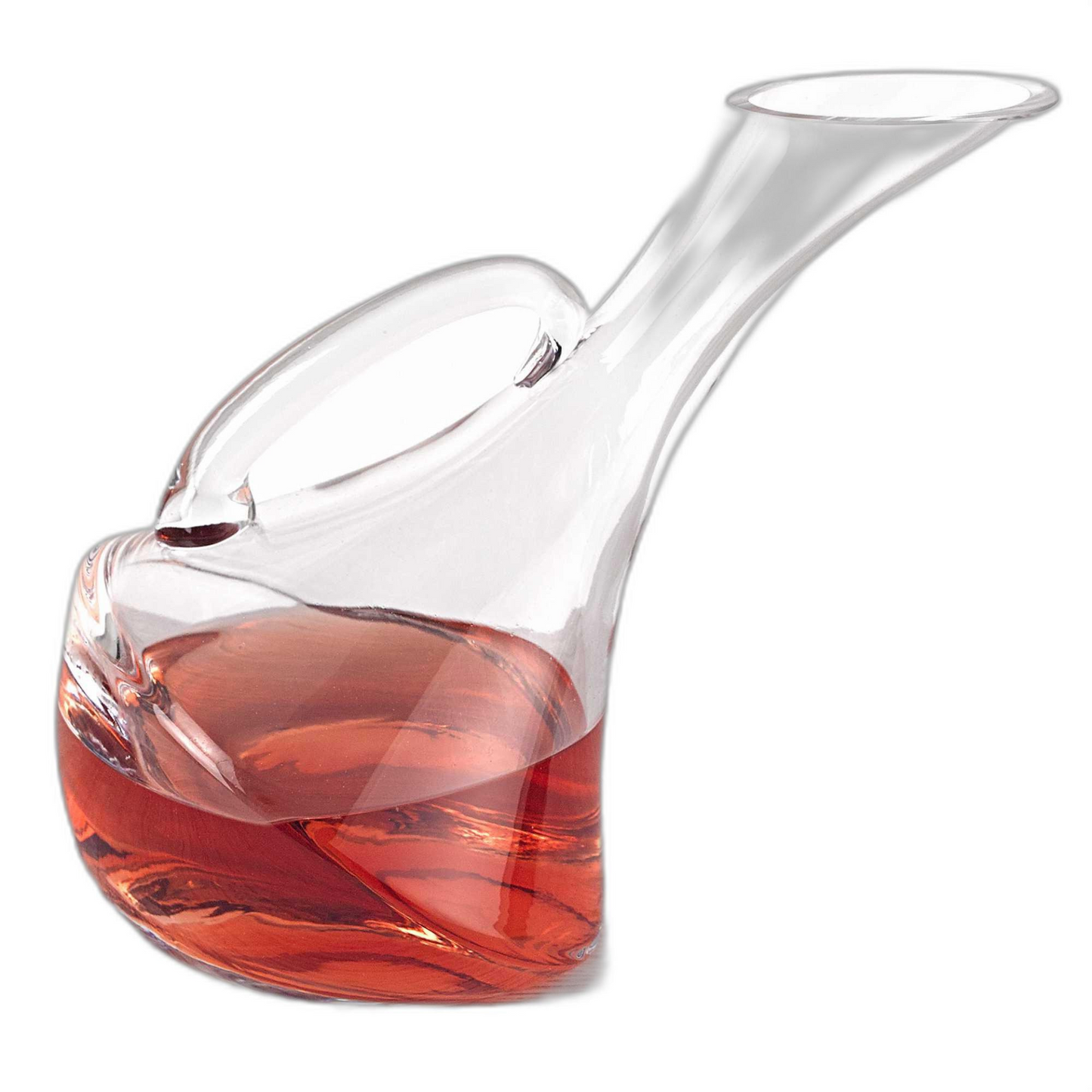 Elegant Mouth Blown Glass Wine Carafe - 32 Oz | Handcrafted Excellence