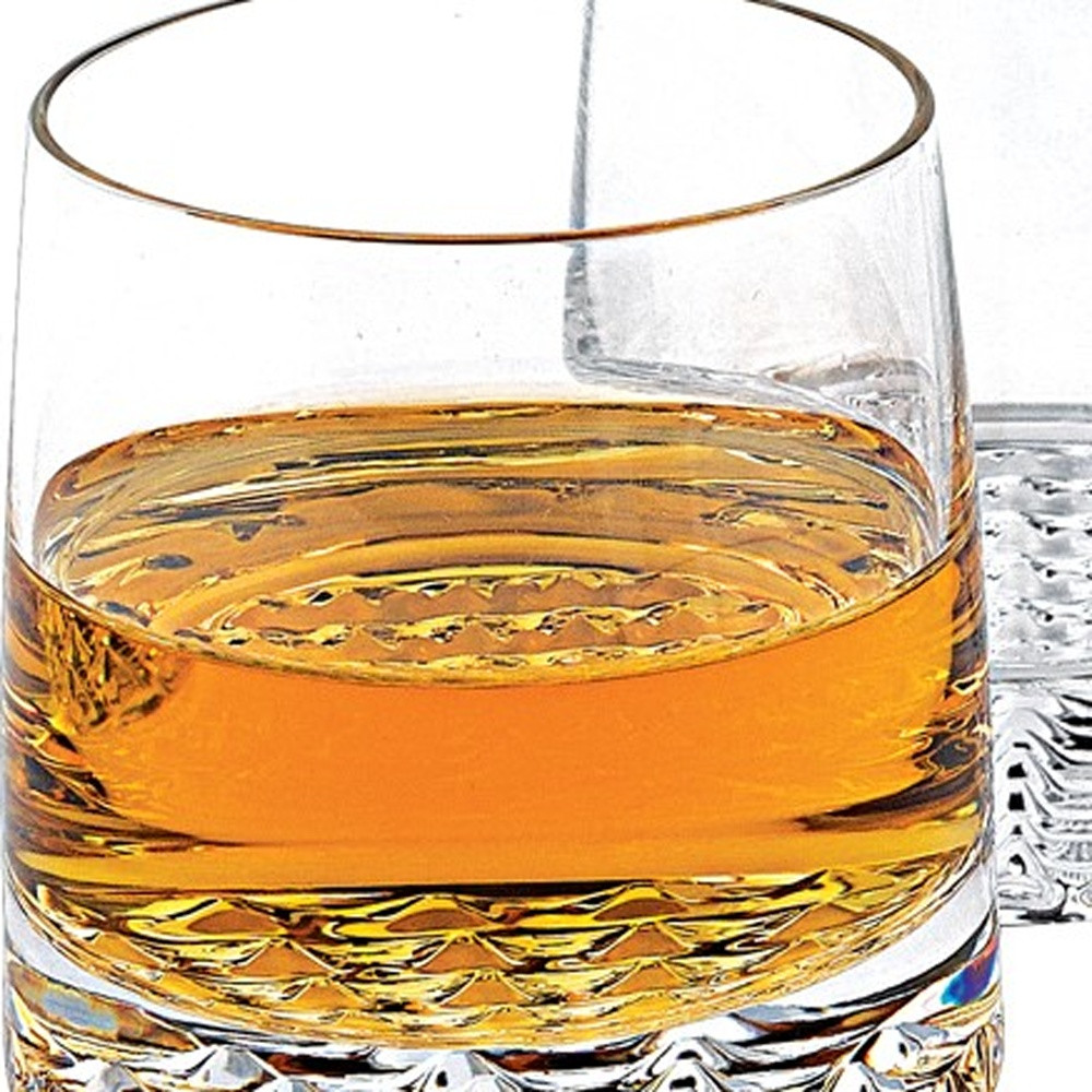 Mouth Blown European Crystal 5 Pc Whiskey Set - Elegant Whiskey Tumbler and Decanter Set