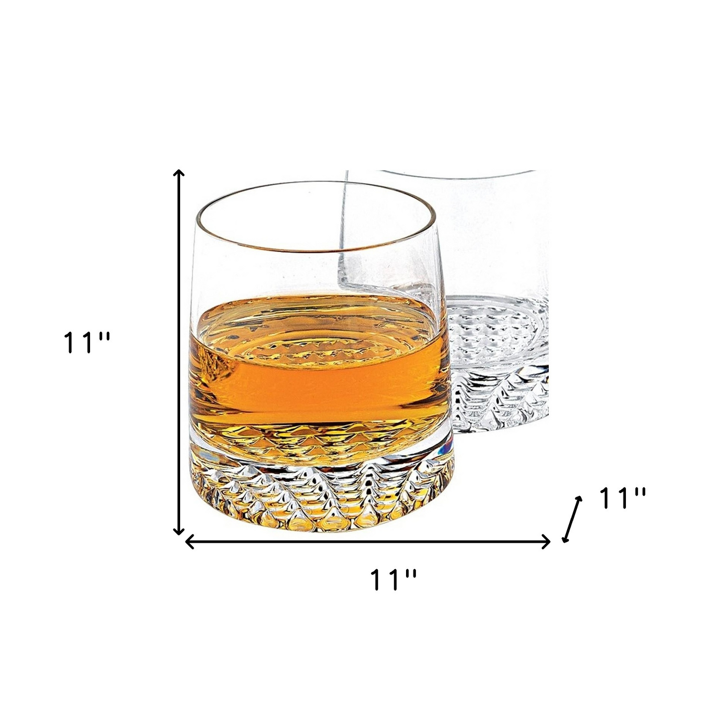 Mouth Blown European Crystal 5 Pc Whiskey Set - Elegant Whiskey Tumbler and Decanter Set