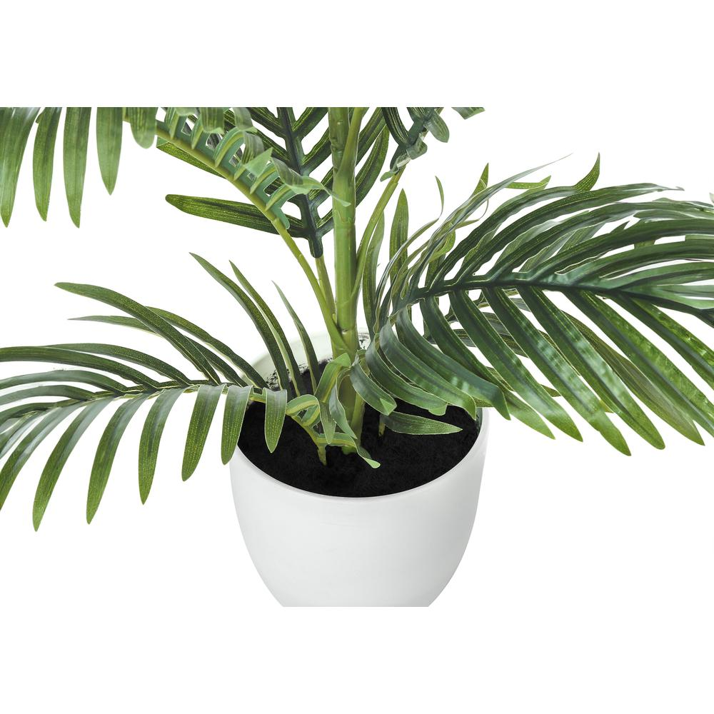 Artificial Plant, 28" Tall Palm Tree Indoor Faux Fake Floor Greenery