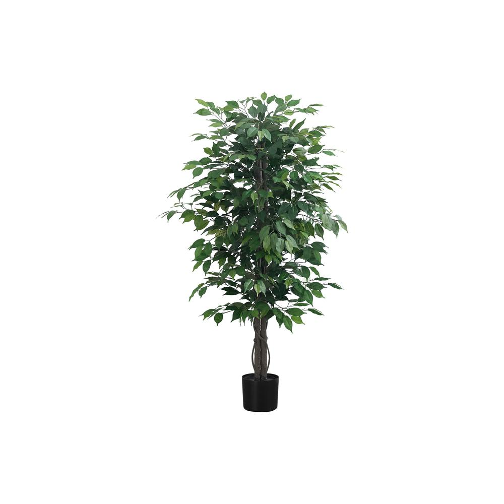 Artificial Plant, 58" Tall, Ficus Tree, Indoor, Faux, Fake, Floor, Greenery