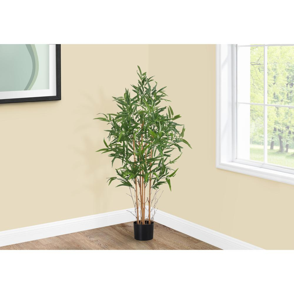 Artificial Plant, 50" Tall Bamboo Tree, Indoor, Faux, Fake, Floor, Greenery