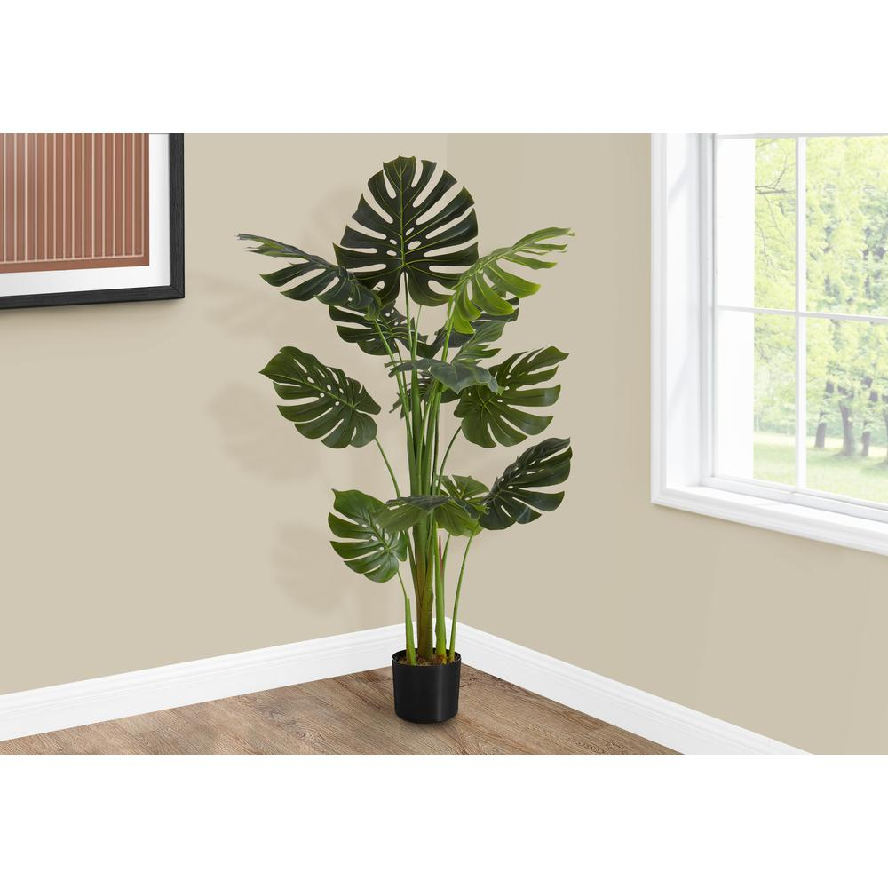 Artificial Plant, 55" Tall Monstera Tree, Indoor Floor Greenery