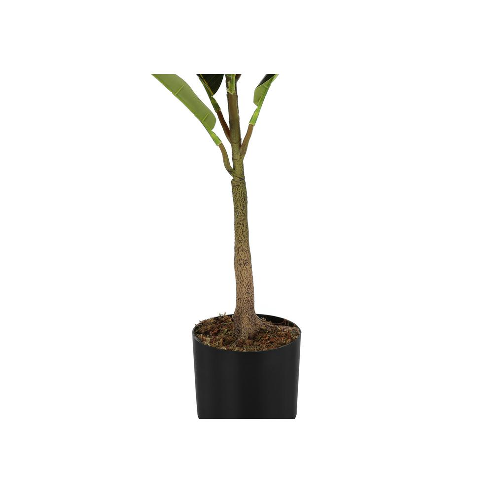 Artificial Plant, 40" Tall Rubber Tree | Indoor Faux Fake Floor Greenery