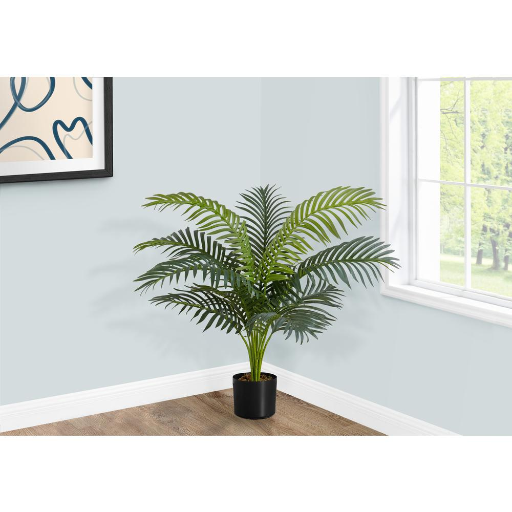 34" Artificial Palm Tree | Indoor Faux Fake Plant | Tall Floor Greenery