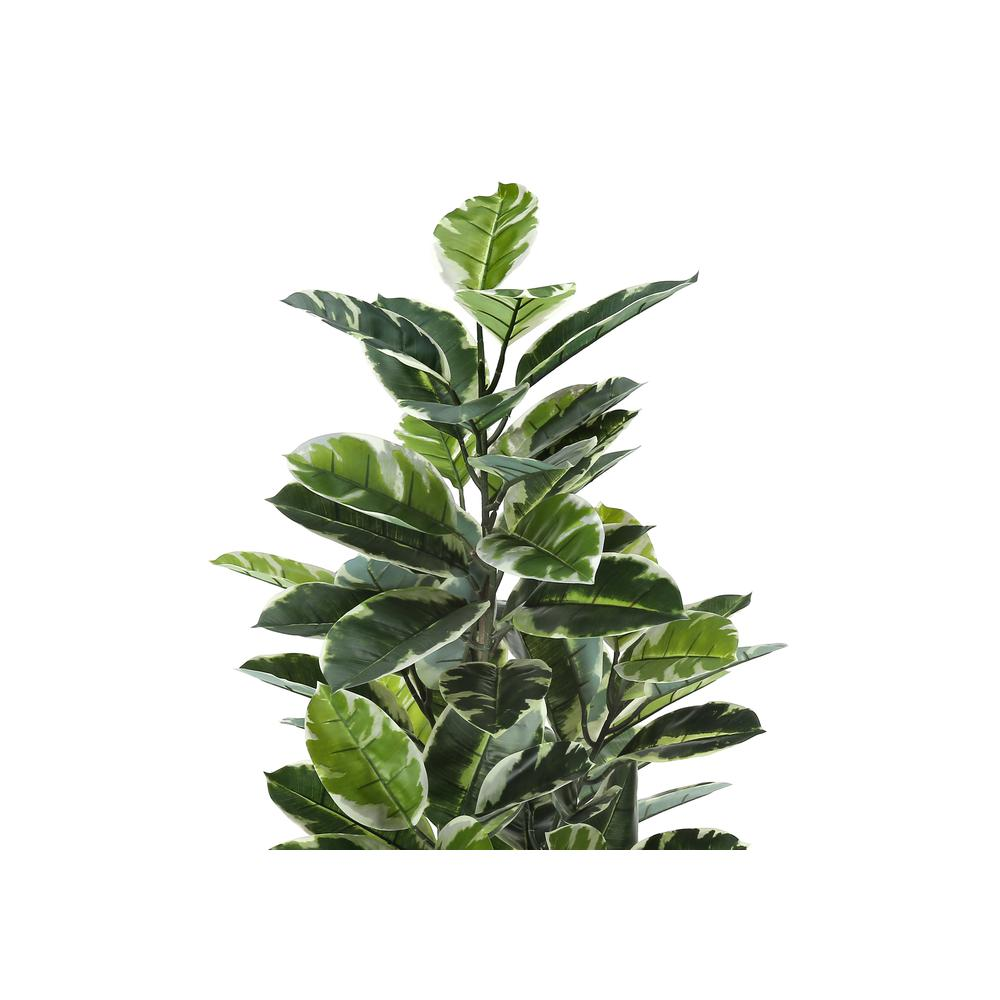 Artificial Plant, 52" Tall Rubber Tree, Indoor Faux Fake Floor Greenery