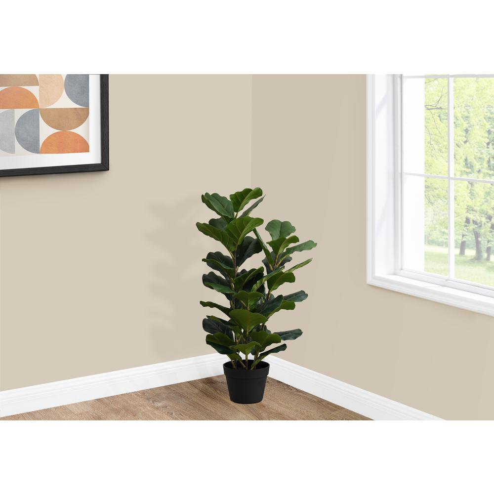 32" Artificial Plant - Fiddle Tree - Indoor Fake Greenery