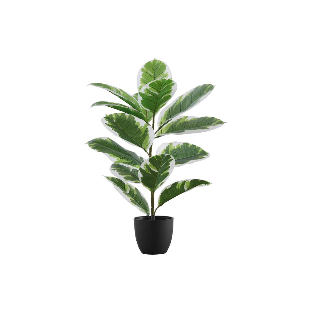 27" Tall Artificial Rubber Plant | Indoor Faux Table Greenery