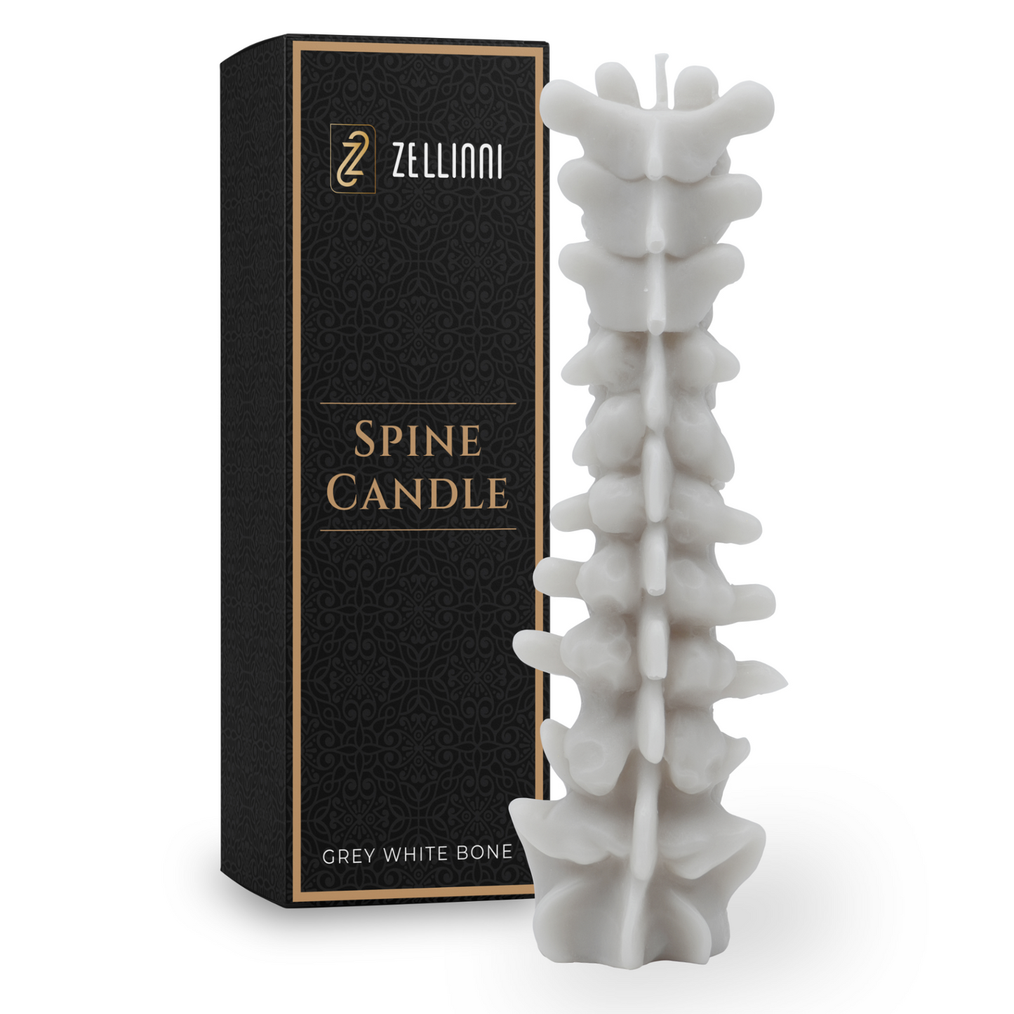 Zellinni Spine Candle - Spinal Cord Bone Decor for Bedroom Goth Candle Living Room