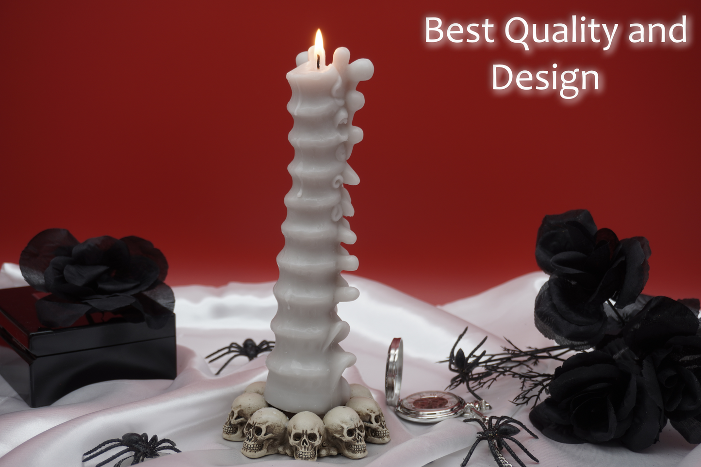 Zellinni Spine Candle - Spinal Cord Bone Decor for Bedroom Goth Candle Living Room